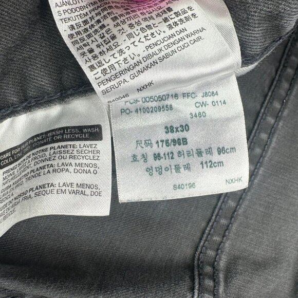 Levi's 505 Jeans Mens 36x28 Dark Gray Charcoal Straight Leg Regular Fit Denim - Picture 2 of 15